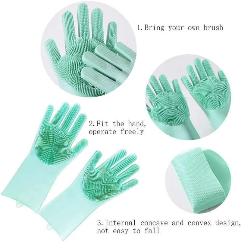 Silicone Washing Gloves