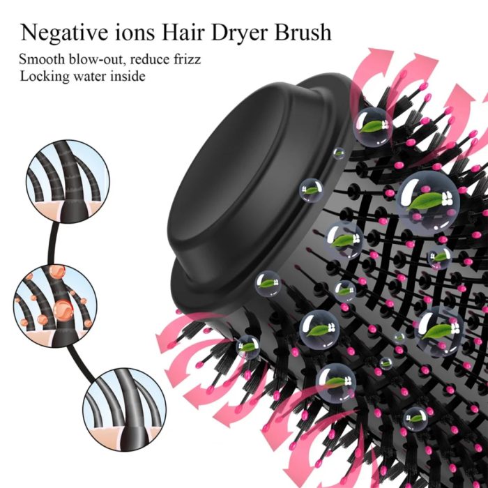 3-in-1 Blow Hair Dryer - Volumizer Brush, Straightening & Curl ( IMPORTED )