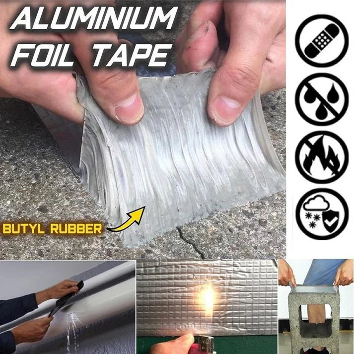 Aluminum Foil Butyl Self Adhesive Waterproof Tape ( IMPORTED )