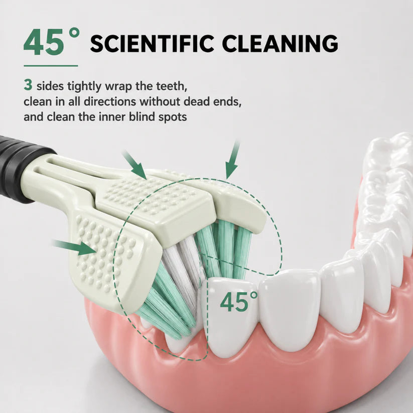 Flexible 3-Sided Toothbrush (Pack of 2)