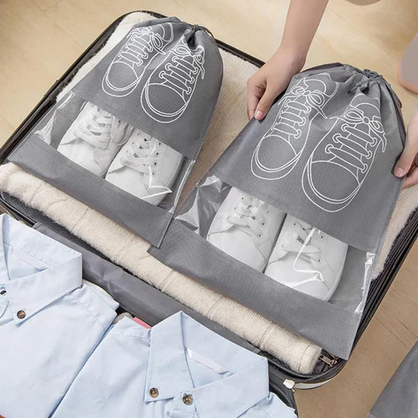 Travel Shoe Storage Pouches / Non-Woven Dustproof Drawstring Bag
