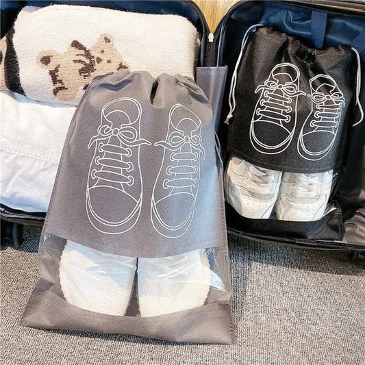 Travel Shoe Storage Pouches / Non-Woven Dustproof Drawstring Bag