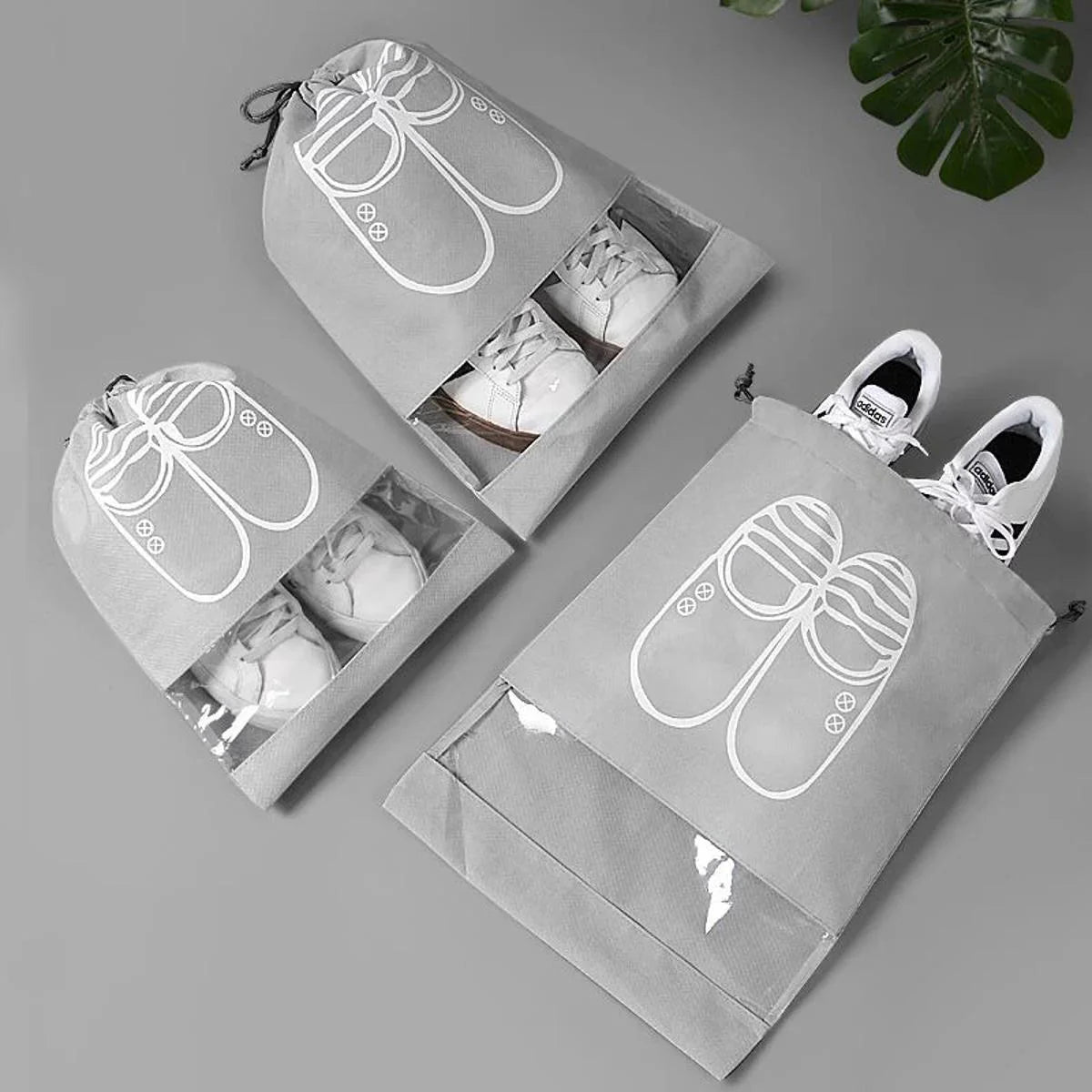 Travel Shoe Storage Pouches / Non-Woven Dustproof Drawstring Bag