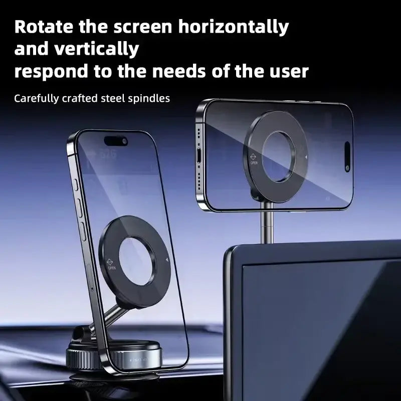 K007 Magnetic 360° Car Phone Holder with Strong Suction Base ( imported )