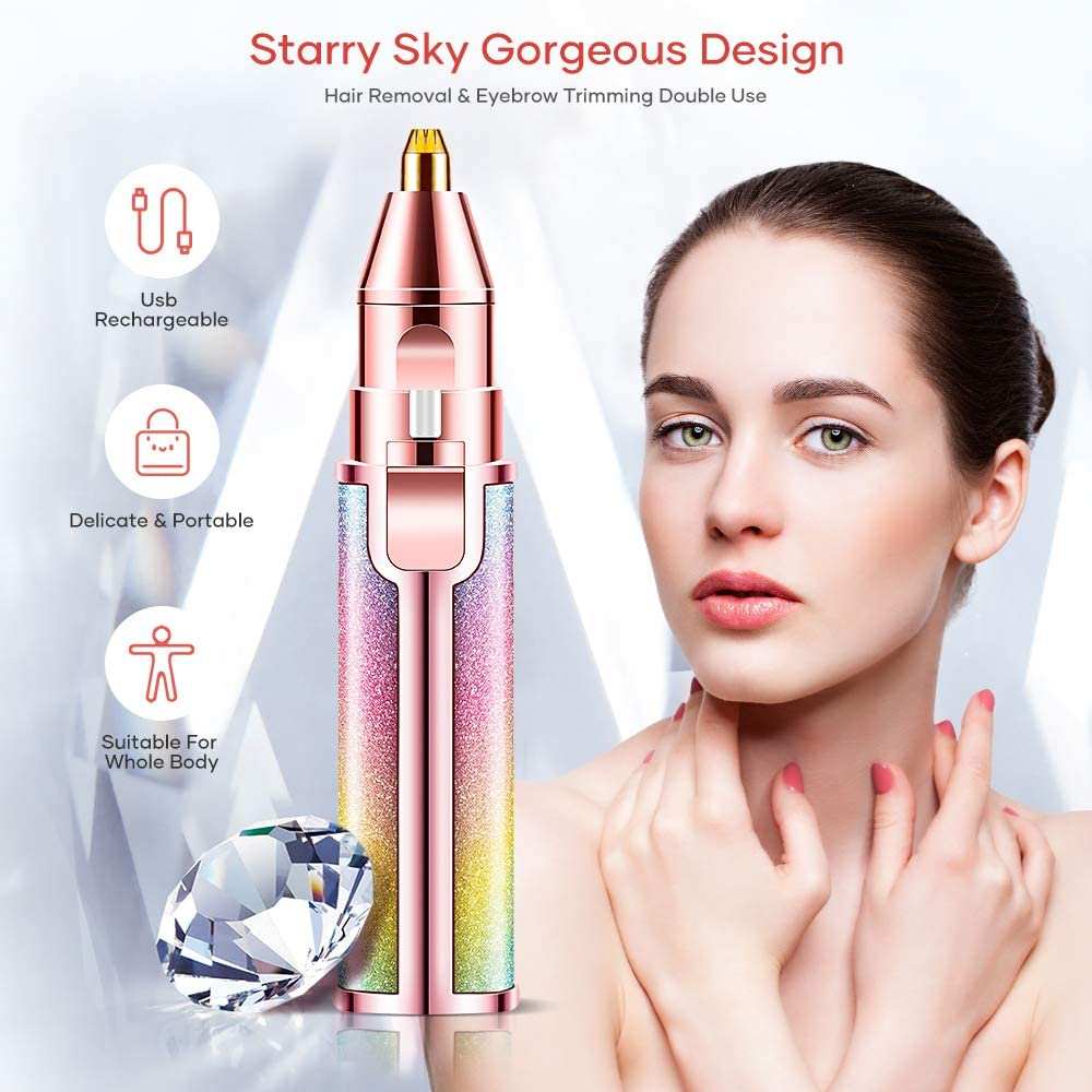 2 In 1 Eyebrow And Facial Hair Trimmer ( IMPORTED )