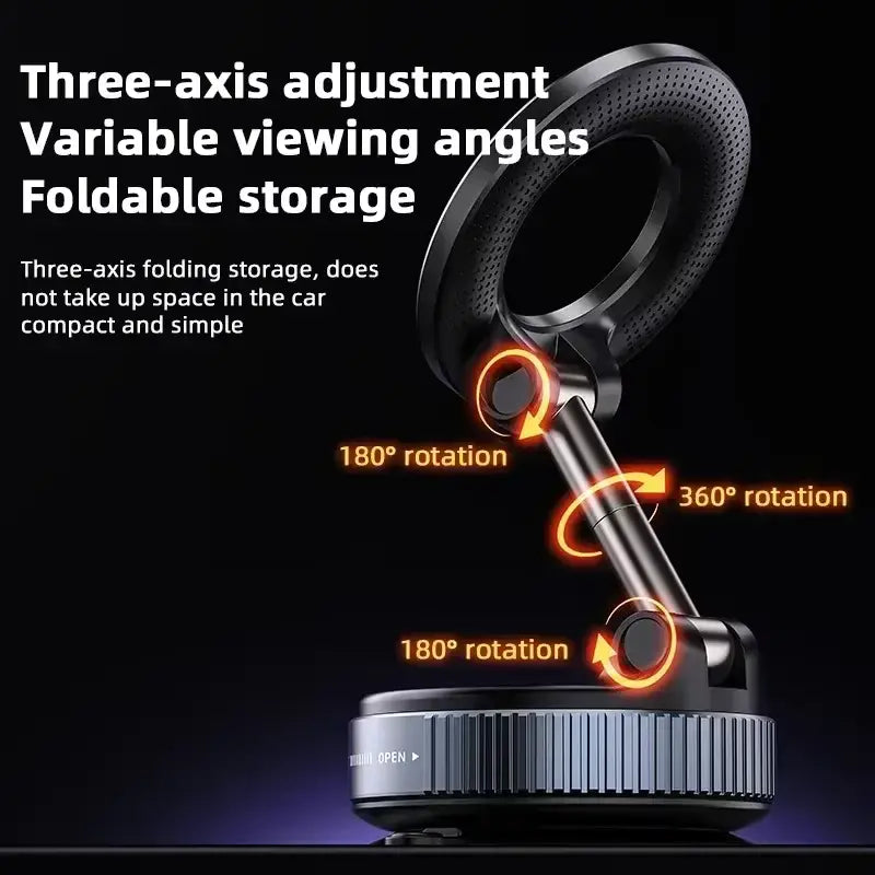 K007 Magnetic 360° Car Phone Holder with Strong Suction Base ( imported )