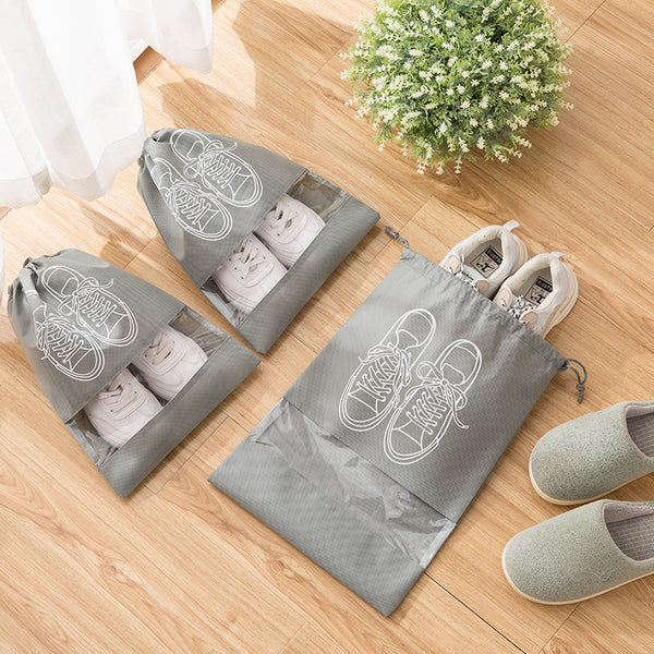 Travel Shoe Storage Pouches / Non-Woven Dustproof Drawstring Bag