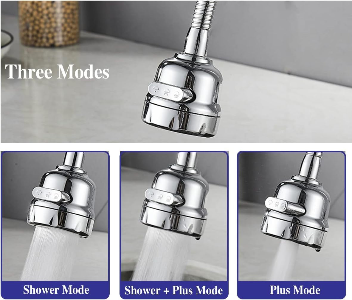 360° Rotatable Kitchen Faucet Shower