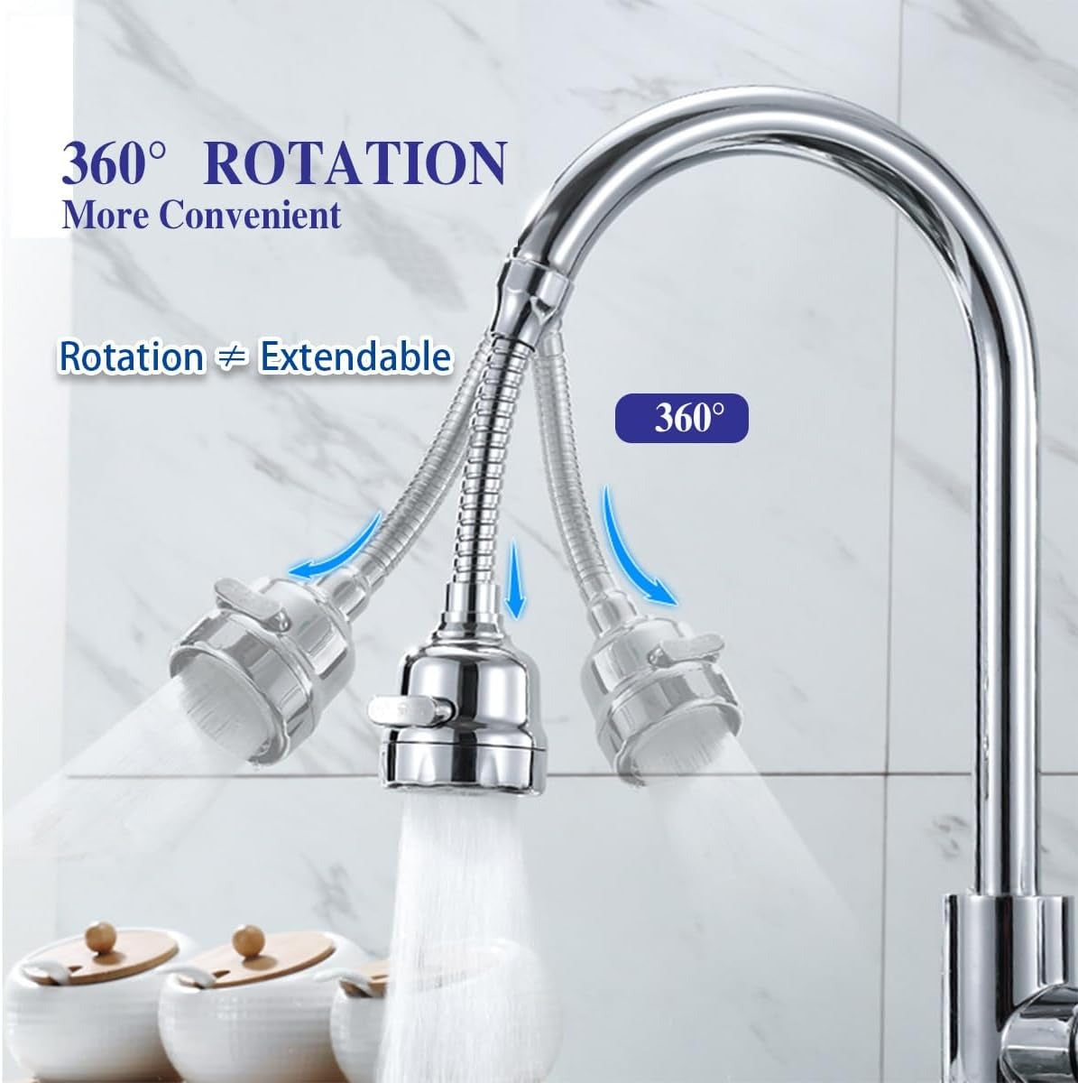 360° Rotatable Kitchen Faucet Shower