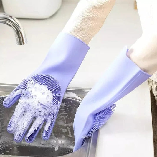 Silicone Washing Gloves (IMPORTED)