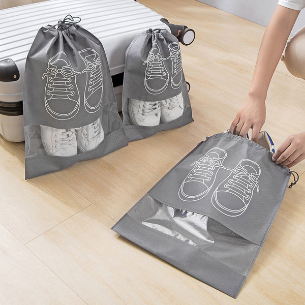 Travel Shoe Storage Pouches / Non-Woven Dustproof Drawstring Bag