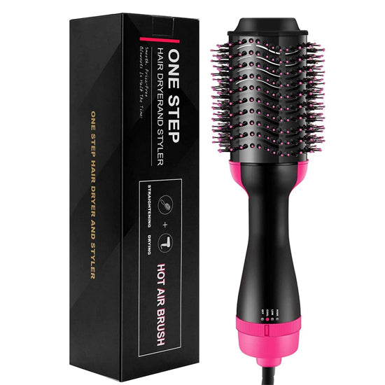 3-in-1 Blow Hair Dryer - Volumizer Brush, Straightening & Curl ( IMPORTED )